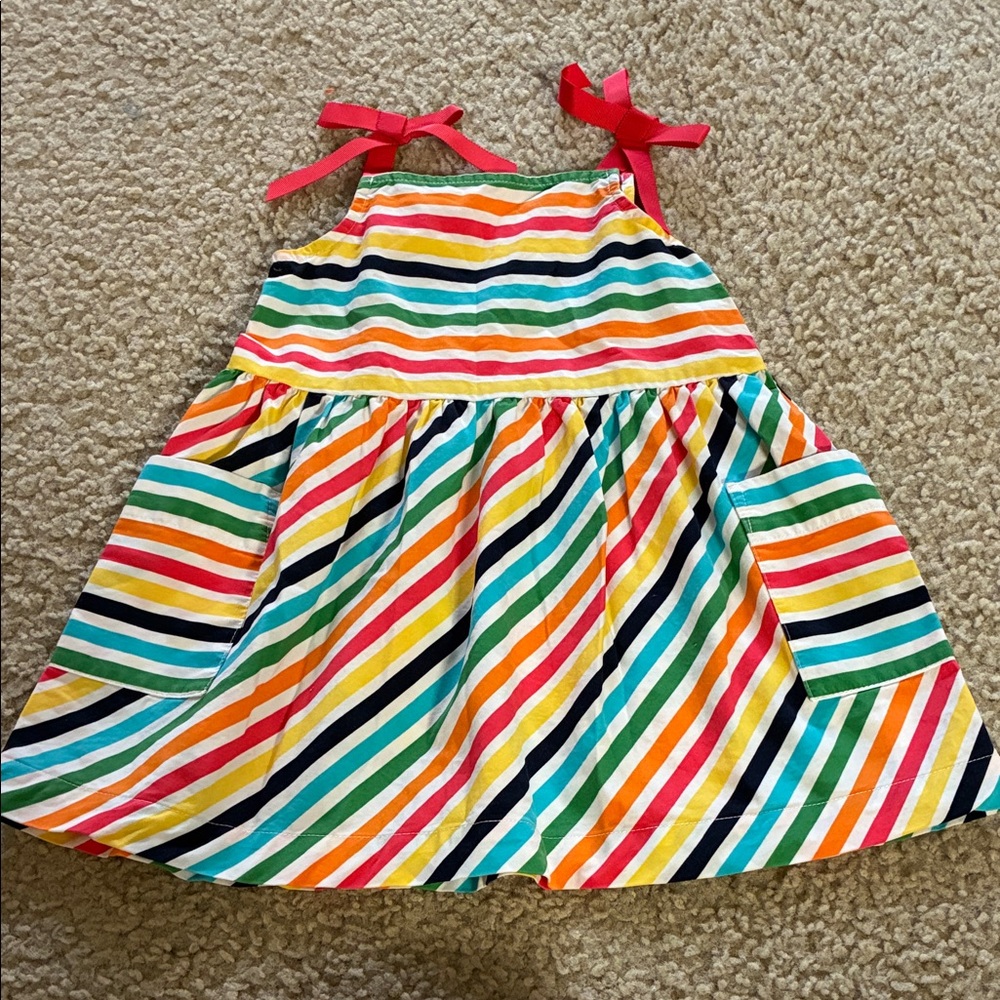 Hanna Andersson Rainbow Striped Sundress Size 3
